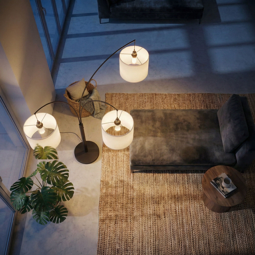Royal 3 Arm Arc Floor Lamp