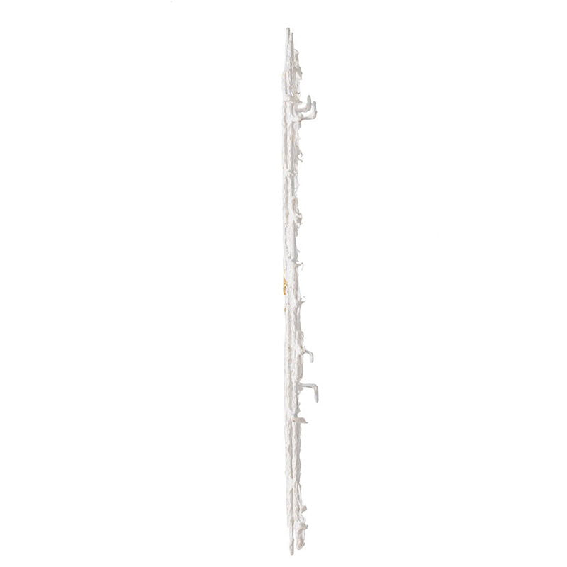 Iron Wall Decor with Geometric Design - White / Gold