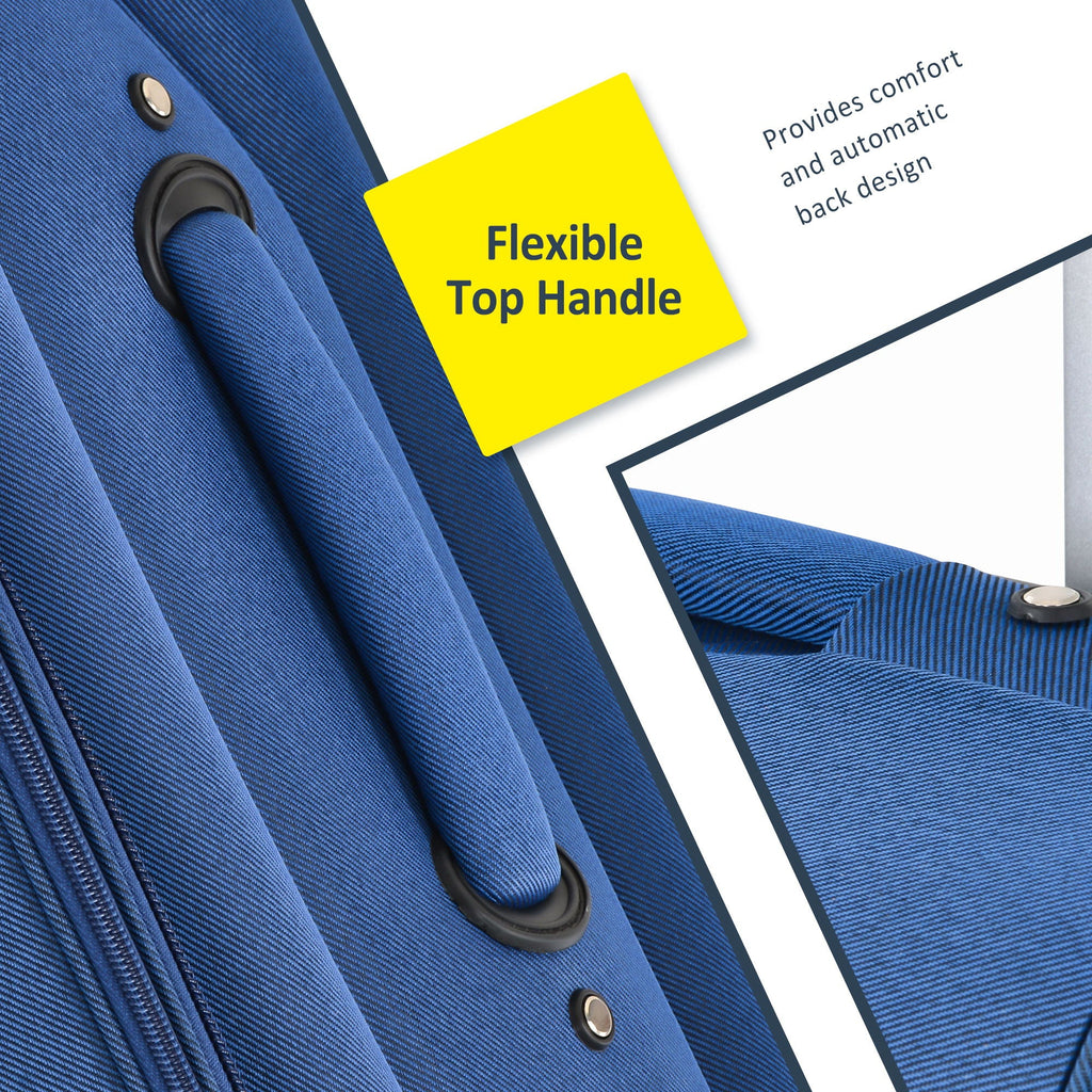 Expandable Softside Luggage 3 Piece Set with Spinner Wheels - Multiple Colors