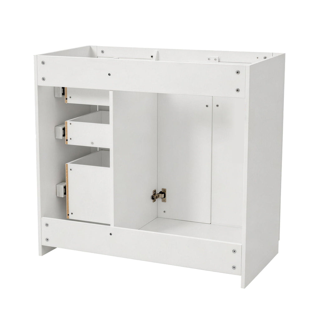 Retro Style Bathroom Vanity with Soft Closing Doors - Multiple Colors