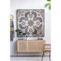 Large Multicolor Square Wall Decor Panel with Refined Pattern - 48"