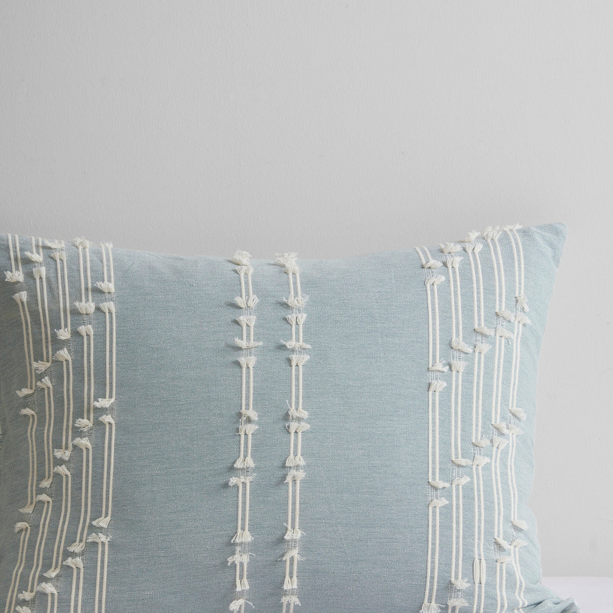 Cotton Jacquard Comforter Set with Reversible Design - Aqua