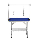 Large Heavy Duty Grooming Table for Pets with Adjustable Arm - Blue