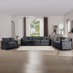 Oversized Deep-Seat Fabric Sofa & Chair Sets