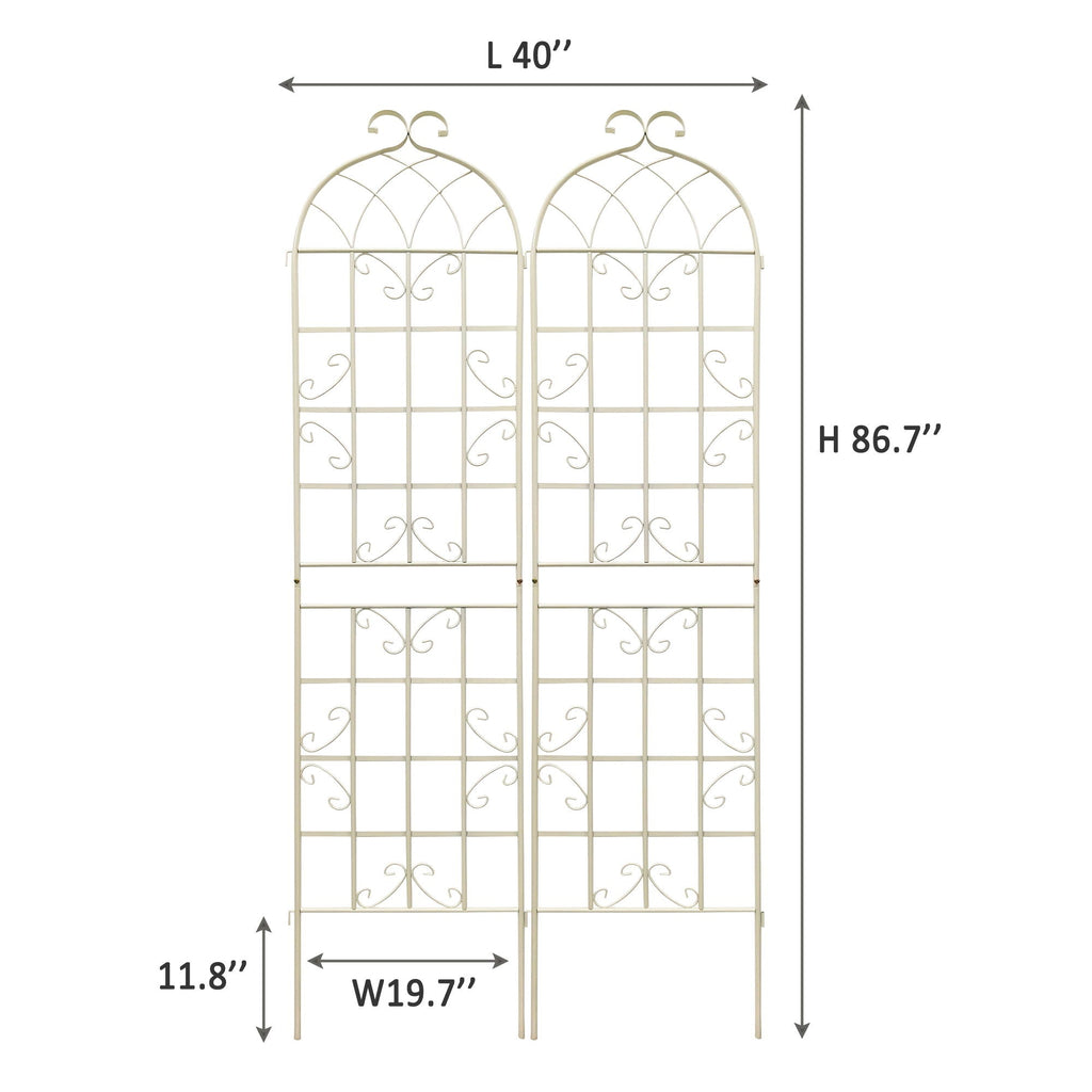 Metal Garden Rustproof Trellis for Climbing Plants – Outdoor Flower Support