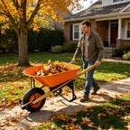 Steel Tray Wheel Barrow with Durable ABS+Steel Construction - Garden
