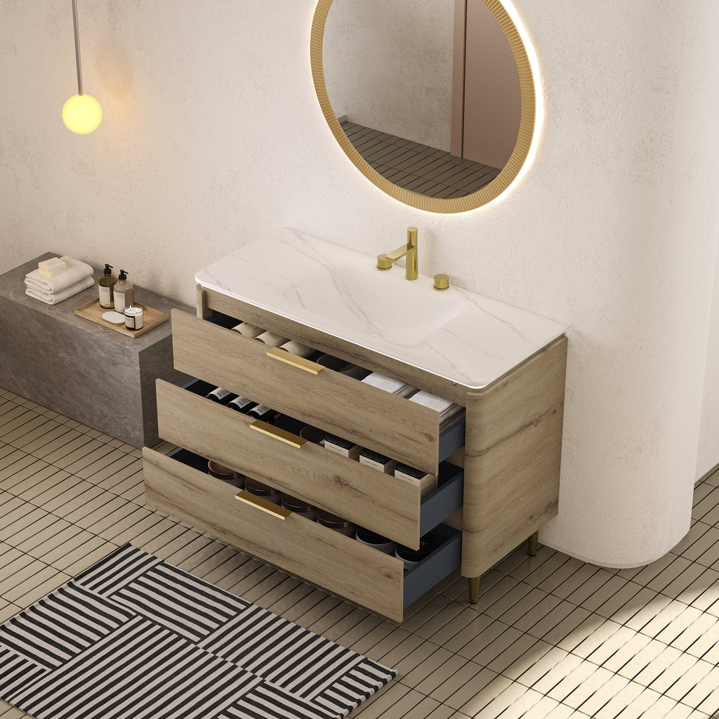 Amara 48'' Bathroom Vanity with Sink - Carrara Finish