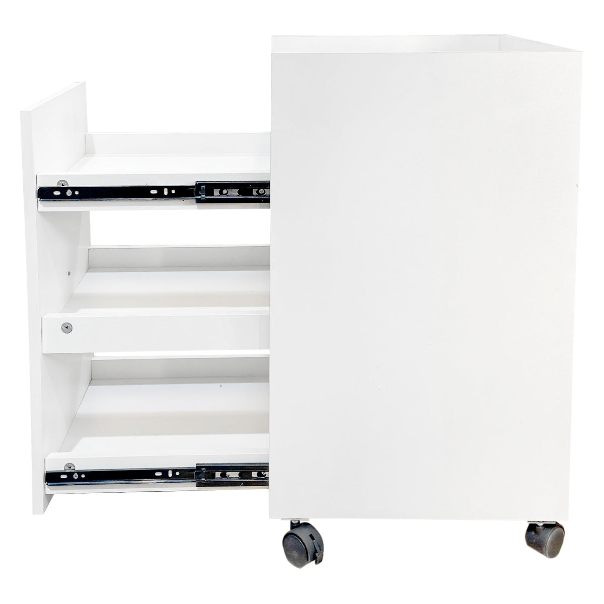 Sliding Snack Cabinet Organizer with Wheels - Particle Board