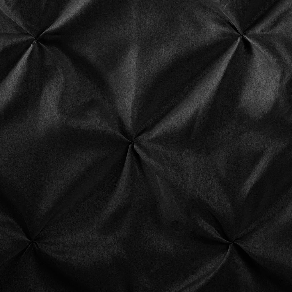 Tufted Semi-Sheer Shower Curtain with Tufted Texture - Soft Black