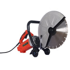14" Electric Cut Off Saw with Water Line Attachment - Black / Silver