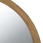 Circle Wall Mirror with Wooden Frame - Black, Light Brown, Dark Brown