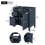 Bathroom Vanity with 2 Drawers and Tip-Out Storage - Multiple Colors