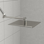 Luxury Rain Shower Head with Adjustable Arm - Brushed Nickel