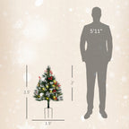Artificial Christmas Tree Set with LED Lights - Festive Outdoor Decor