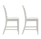Slat Back Counter Stools with Easy Assembly - White