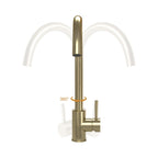 Modern Kitchen Sink Faucet with Single Handle - Gray, Black, Gold