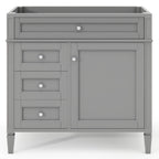 Bathroom Vanity with 2 Drawers and Tip-Out Storage - Multiple Colors