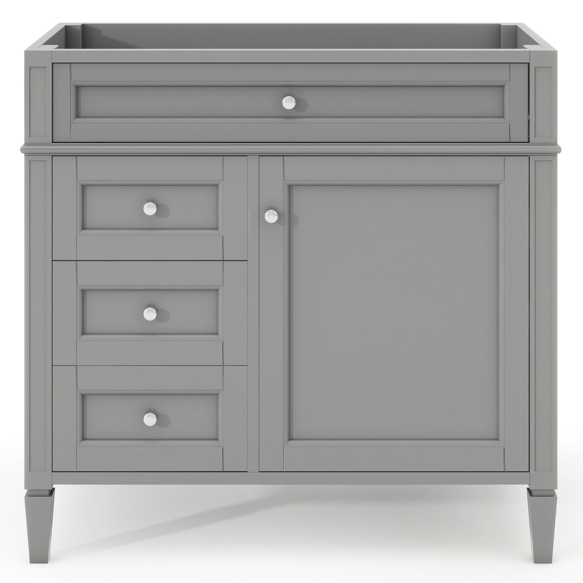 Bathroom Vanity with 2 Drawers and Tip-Out Storage - Multiple Colors