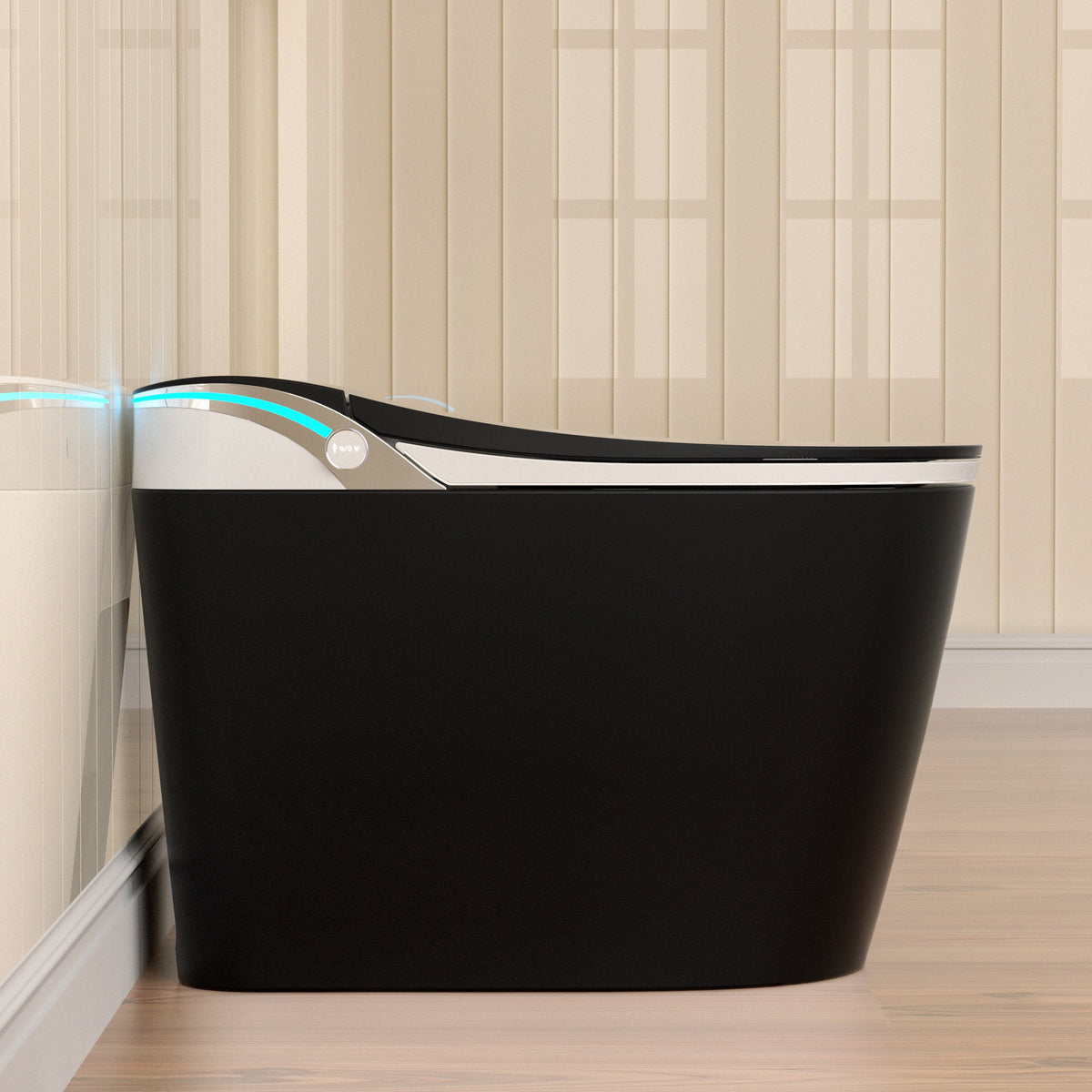 Elongated Smart Toilet with Bidet and Auto Flush - Matte