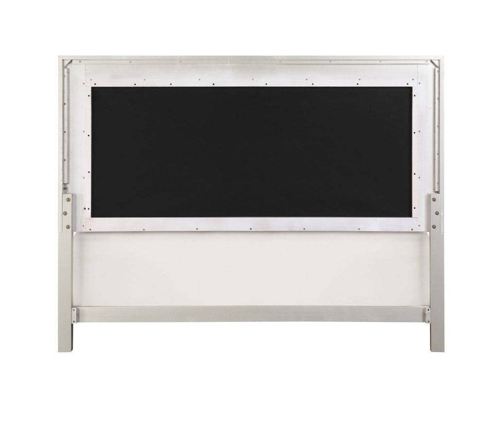 Pearl Silver Storage Bed with LED Lighting and Drawers
