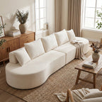Modern Curved Modular Sectional Sofa with Modular Design - 138.6" Wide