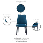 Kara Dining Chair Set of 2 with Solid Beech Wood Frame – Blue or Gray