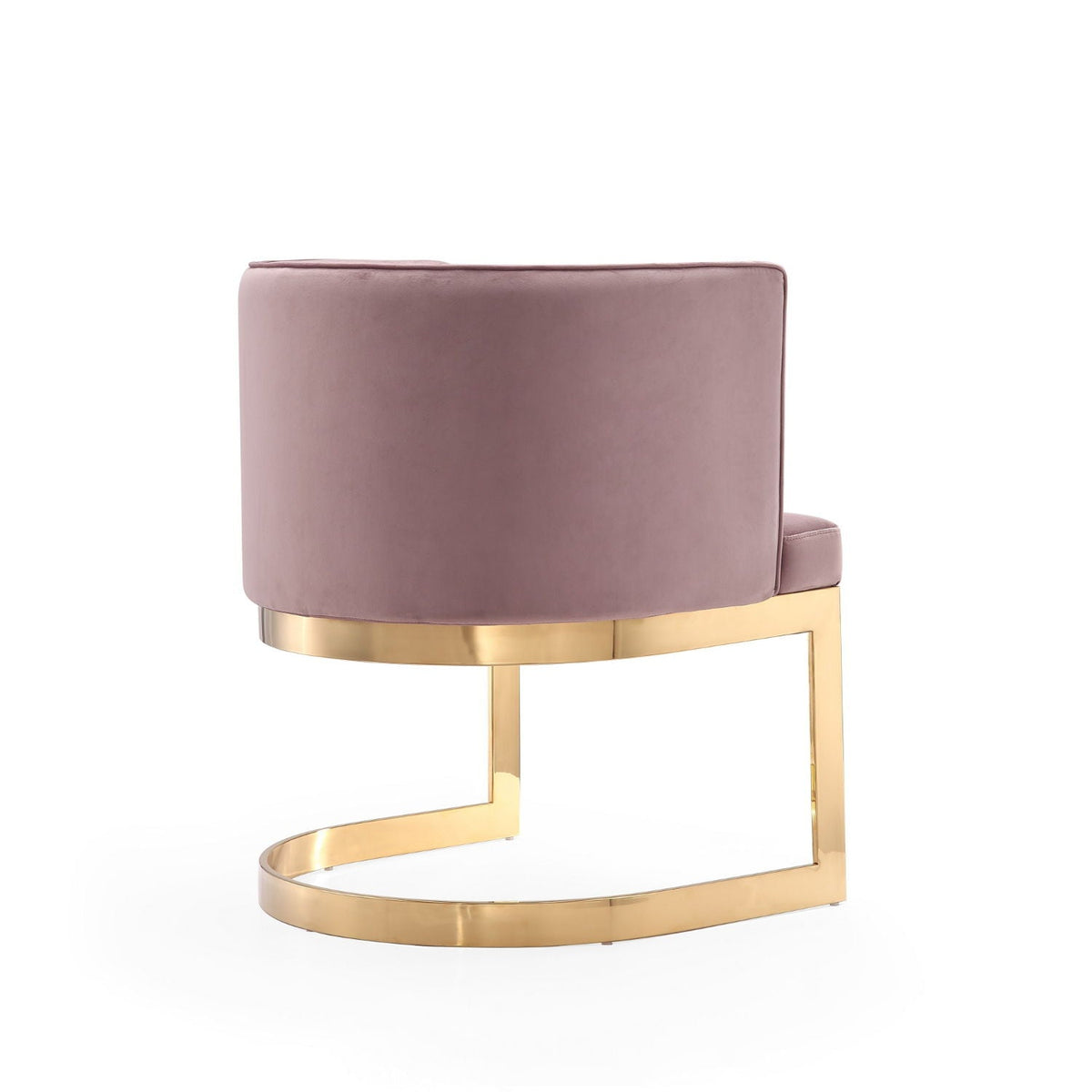Aura Dining Chair with Brass Frame - Pink, Blue, or Beige