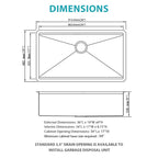 Stainless Steel Undermount Kitchen Sink with Workstation - Gold