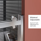 Frameless Shower Door Single Sliding with Adjustable Zinc Roller Rail - Chrome
