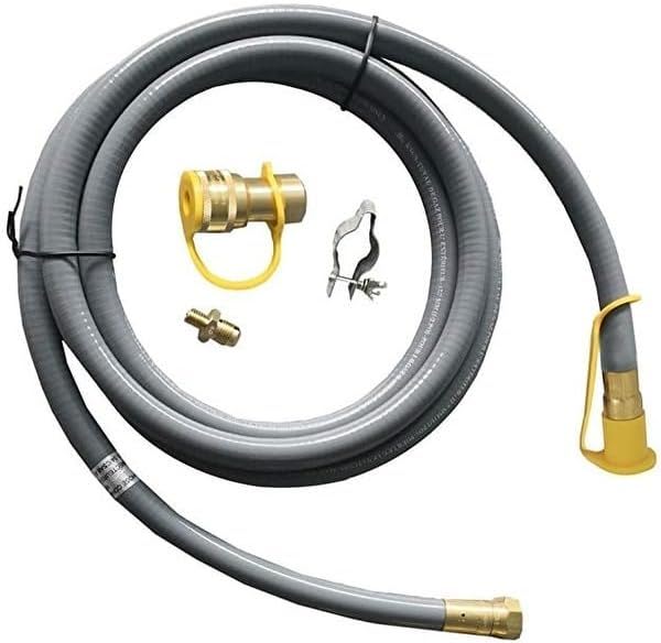 Medium Gray Gas Conversion Kit with Quick Connect Hose for Fire Pits