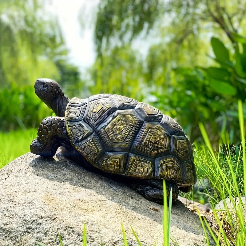 Large 3D Turtle Statue with Realistic Detailing - Resin
