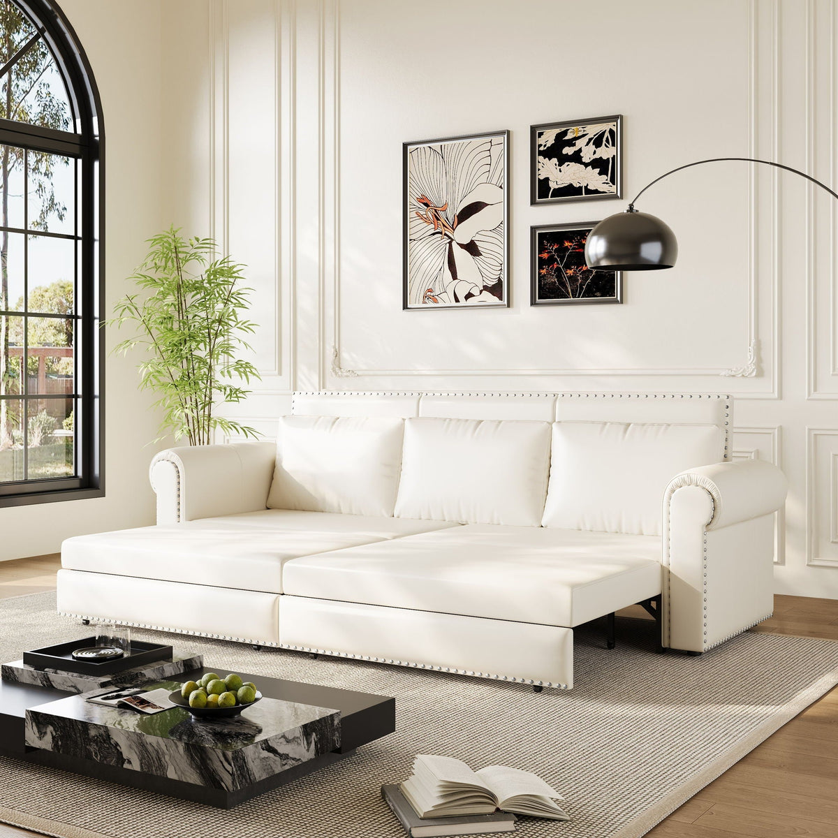 Chesterfield Sleeper Sofa with Pull Out Bed - Multiple Colors