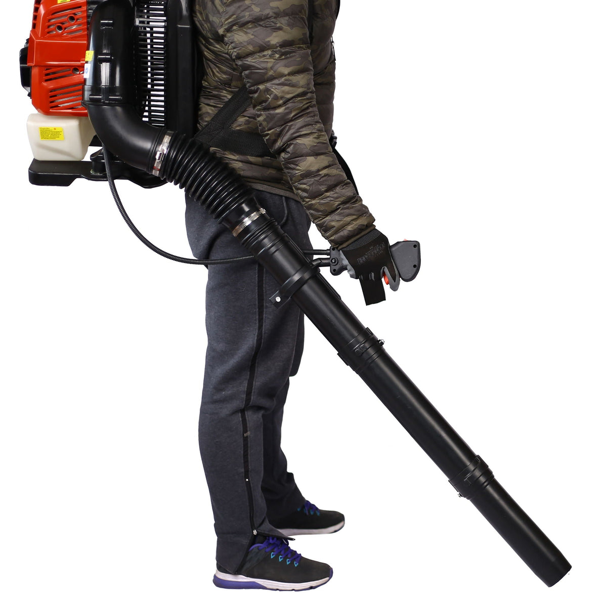 Powerful 76Cc 4-Stroke Gasoline Leaf Blower with EPA Compliance - Red