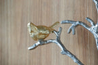 Metal Branch Wall Sculptures with Bird Accents - Silver Multi