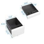 Metal Drawer Mobile File Cabinet with Lock for Secure Organization - White or Black