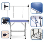Folding Pet Grooming Table with Adjustable Arm - Multiple Colors