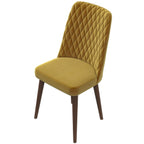 Mid-Century Modern Dining Chair Set of 2 with Upholstered Seat - Multiple Colors