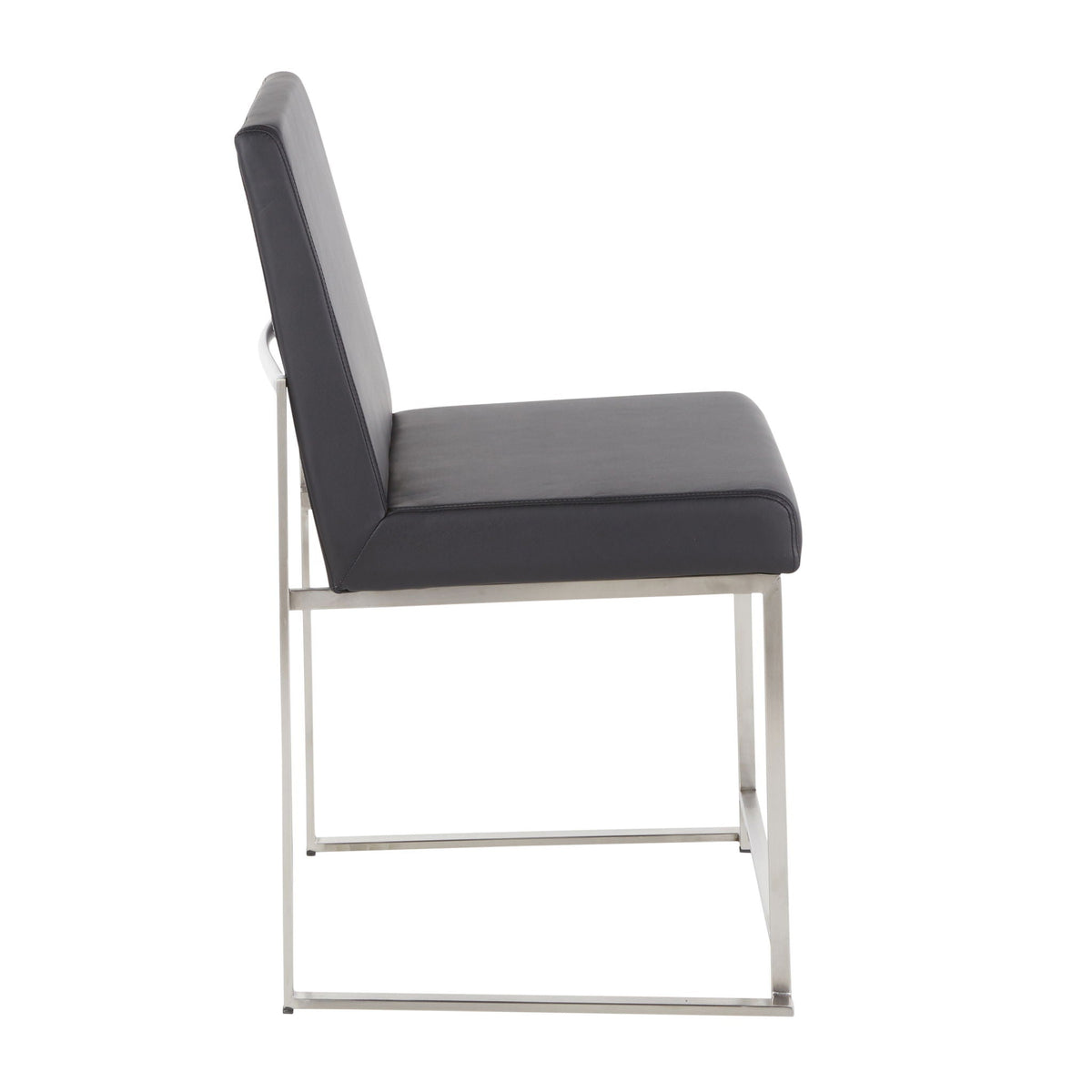 Fuji Contemporary High Back Dining Chair Set with Upholstered Seat - Multiple Colors