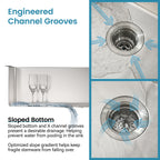 Stainless Steel Kitchen Sink with Single Bowl - Brushed