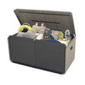 160 Gallon Heavy-Duty Resin Deck Box with Lockable Storage - Brown