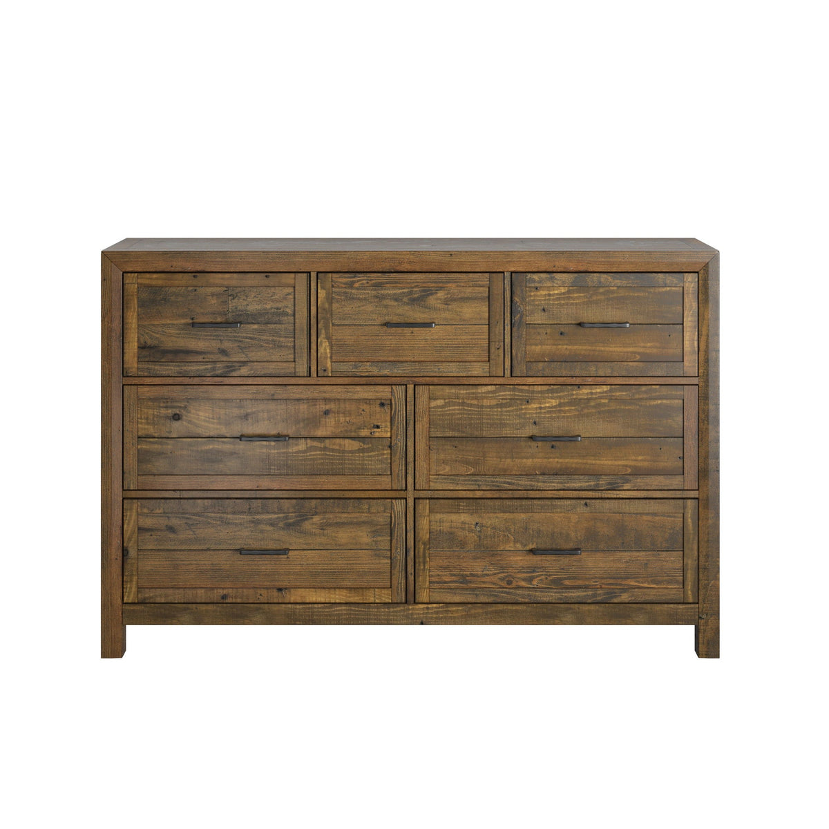 7 Drawer Dresser with Smooth-Glide Drawers - Brown