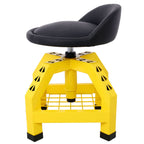 Pneumatic 360 Degree Swivel Creeper Stool with Adjustable Height - Red, Yellow, Green, Dark Gray