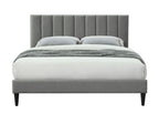 Full Size Upholstered Bed with USB Charging - Dark Gray
