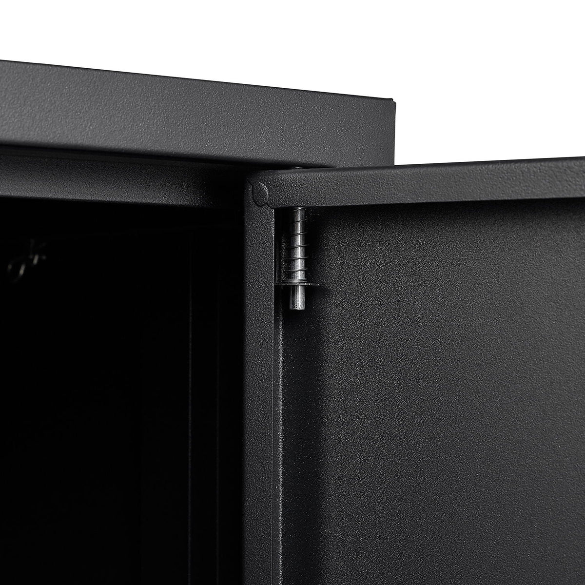 Metal Storage Cabinet With Locking Doors And Adjustable Shelf