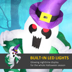 4ft Animated Inflatable Ghost with LED Illumination - Multicolor