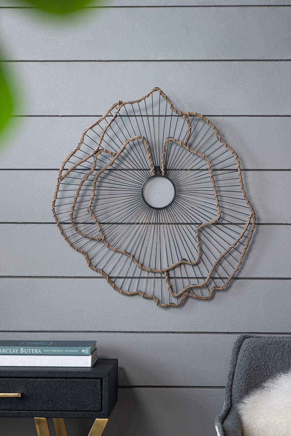 Metal Flowers Wall Decor Set of 3 - Gold