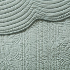Seafoam Antimicrobial Reversible Microfiber Quilt Set – 3 Piece