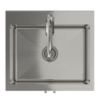 Deluxe Laundry Cabinet with Pull-Out Faucet and Stainless Steel Sink - White