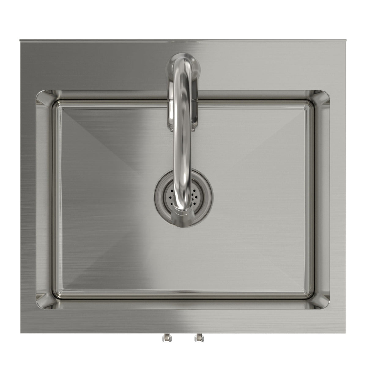 Deluxe Laundry Cabinet with Pull-Out Faucet and Stainless Steel Sink - White
