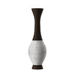 Tall Designer Floor Vase with Elegant 2 Tone - White or Dark Brown